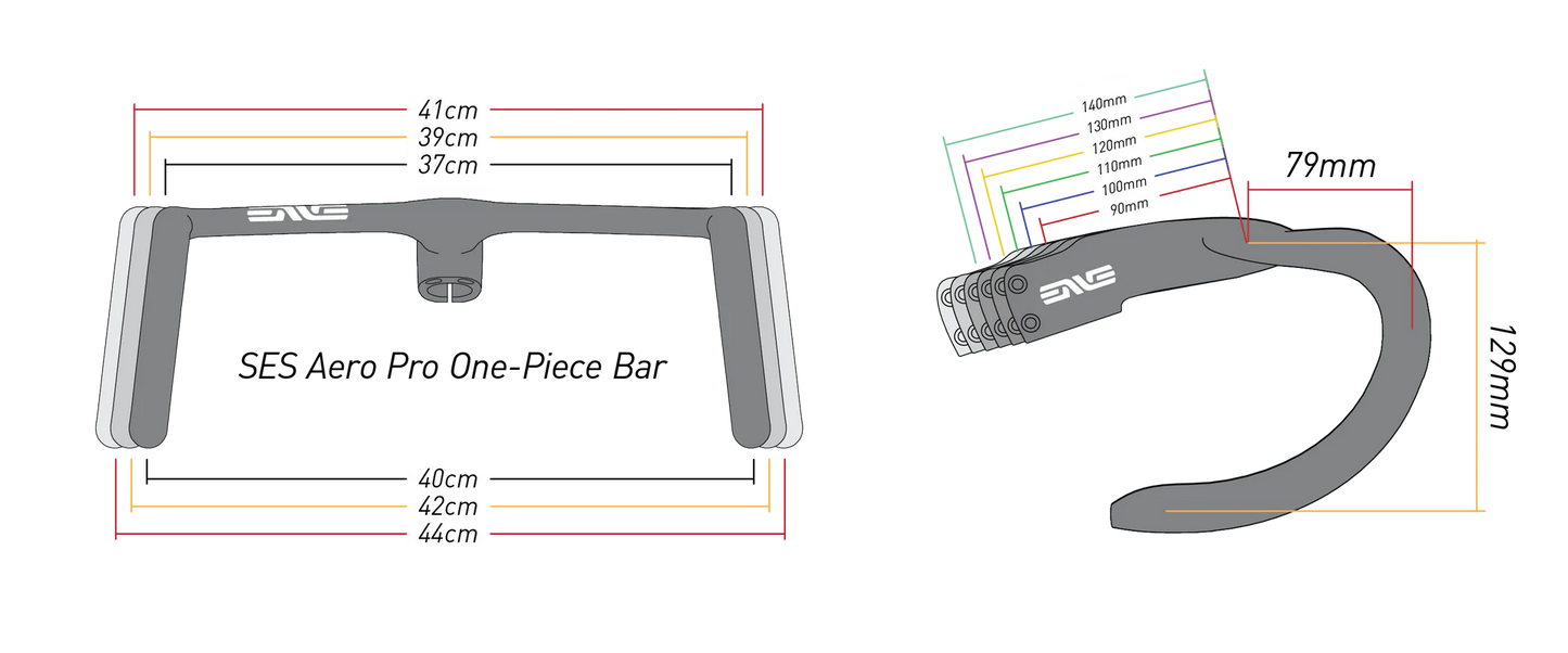 ENVE SES Aero Pro One Guidon Intégré 37/40cm