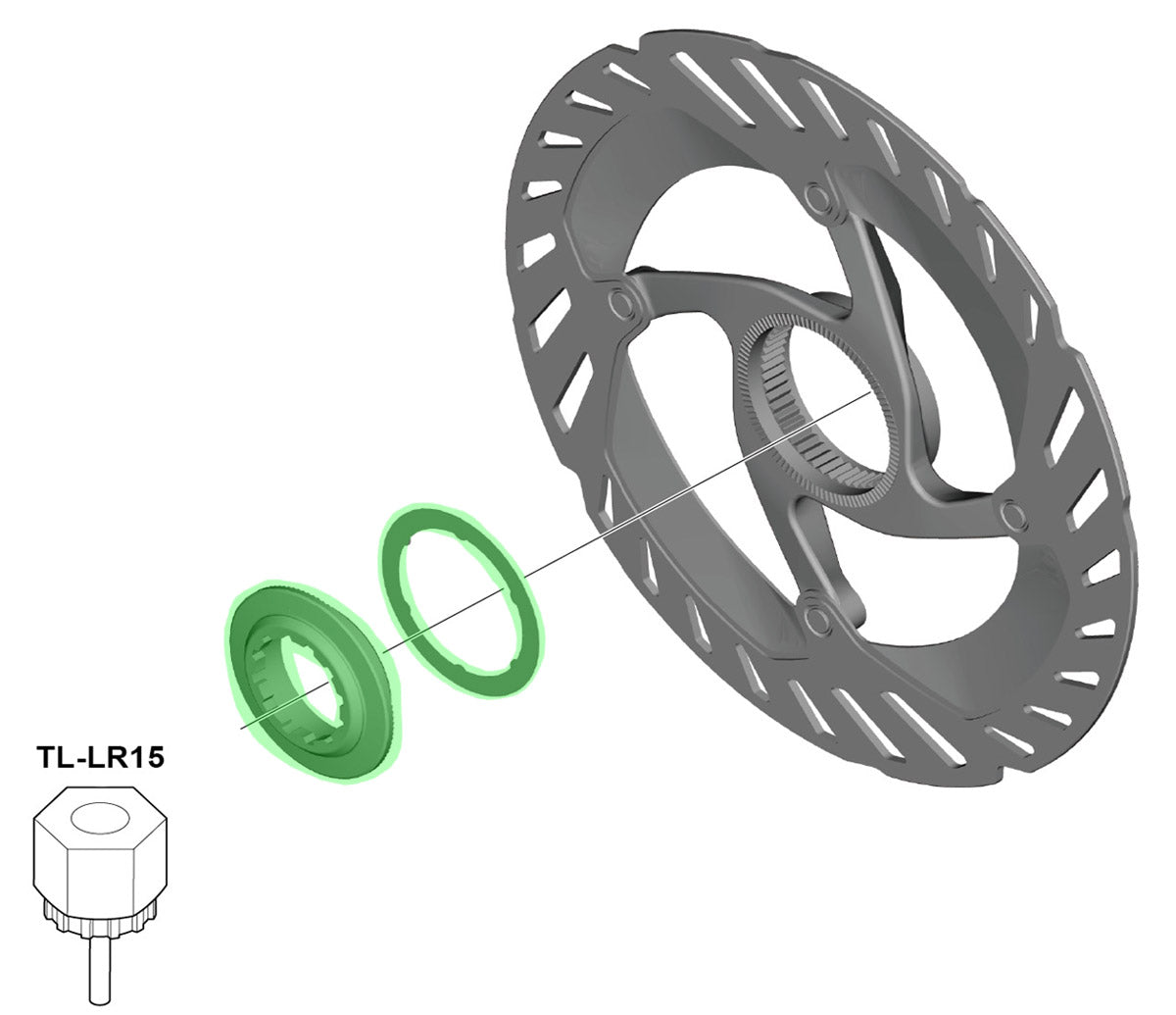 Anillo de fijación de discoteca Shimano para SM-RT81/SM-RT67