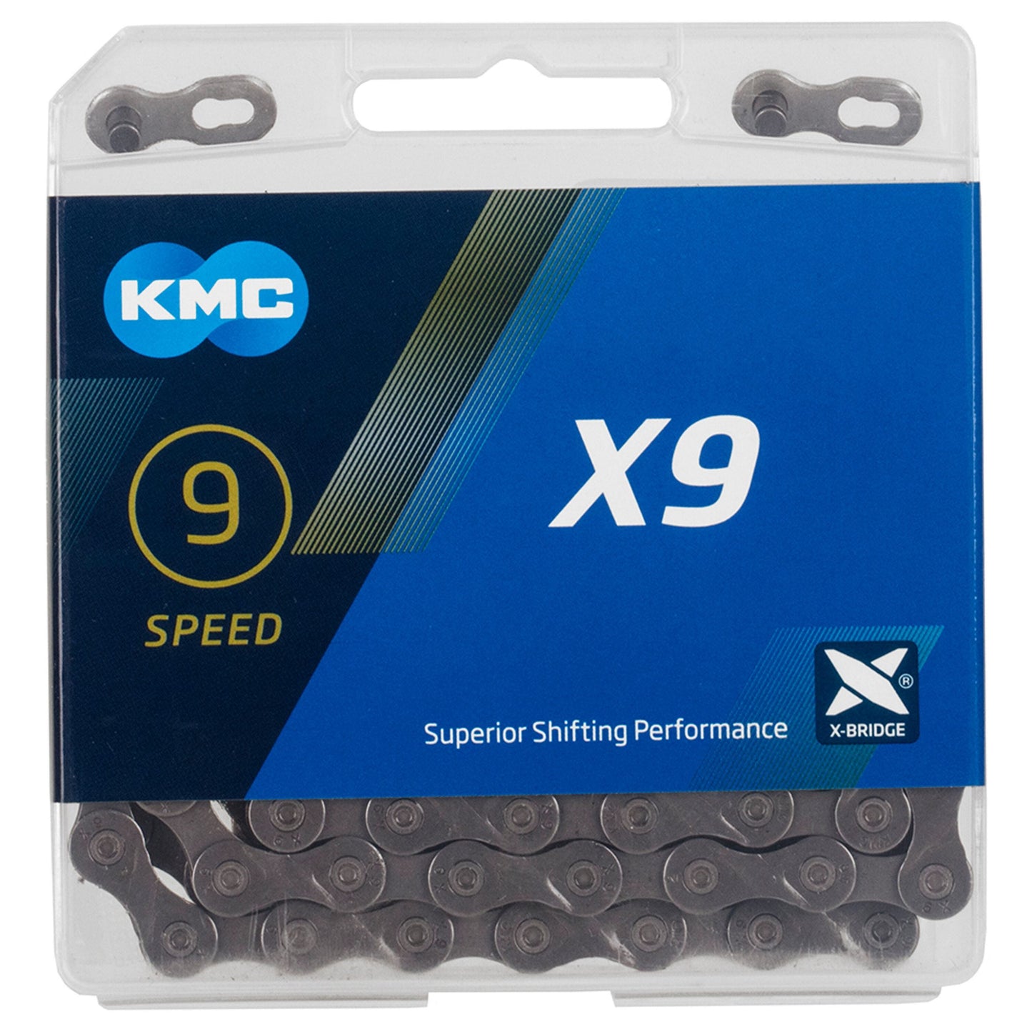 KMC -Kette X9 - 9 Silbergeschwindigkeit / 114 L