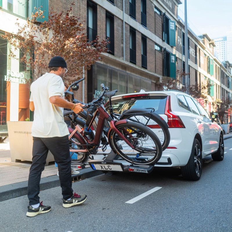 Portabicicletas trasero plegable XLC Almada Work-E VC-C07 para 2 bicicletas eléctricas