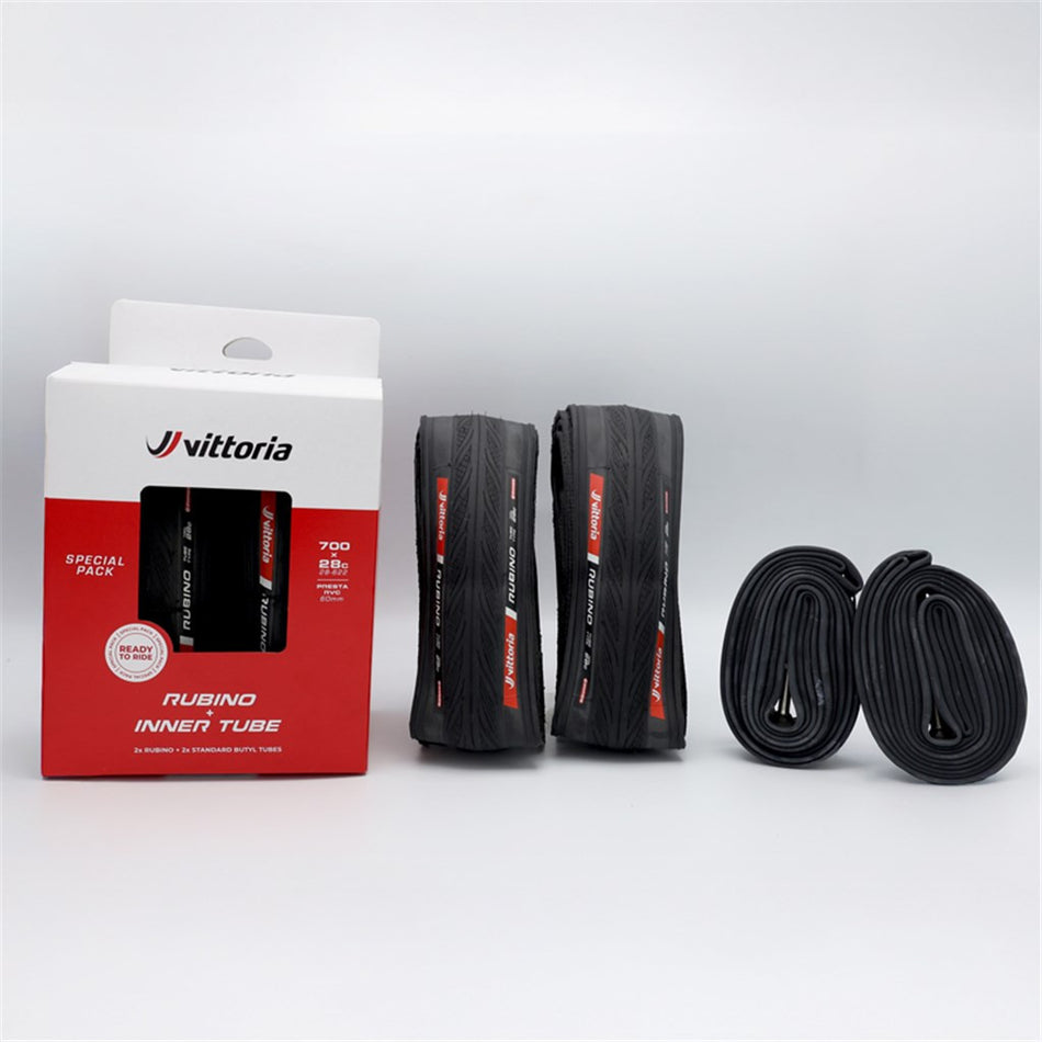 Pack 2 Pneus Vittoria Rubino Graphene 2.0 + 2 Chambres à Air