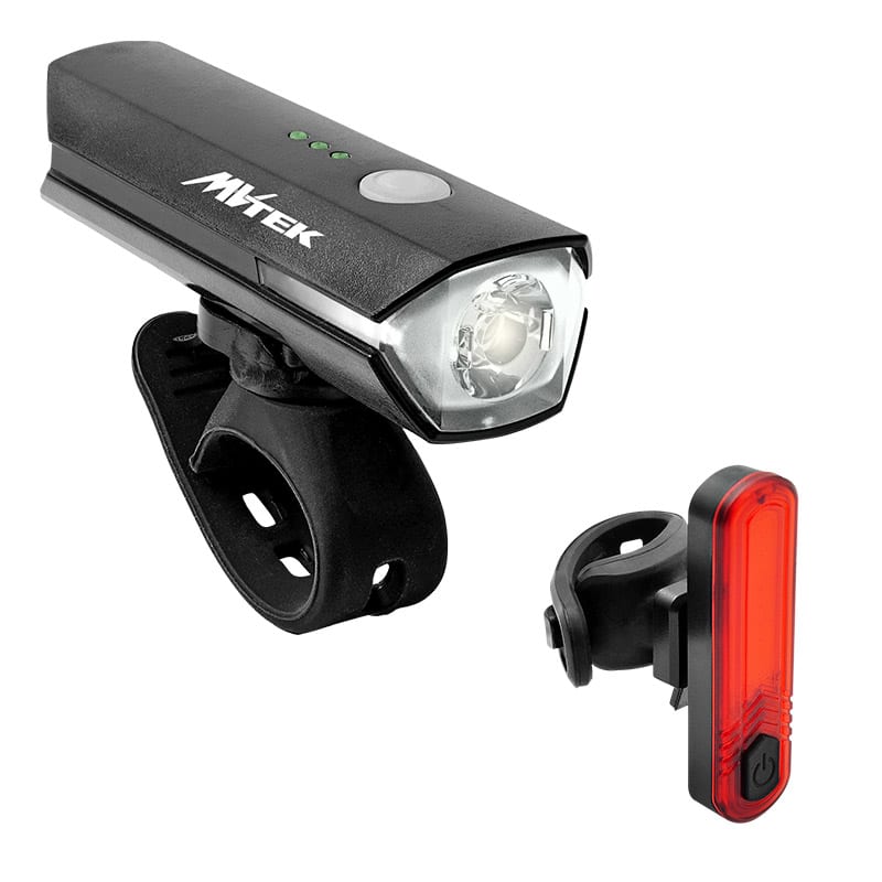 LUM-X Front+Rear LED Lights 300/30 Lumens USB Recharge