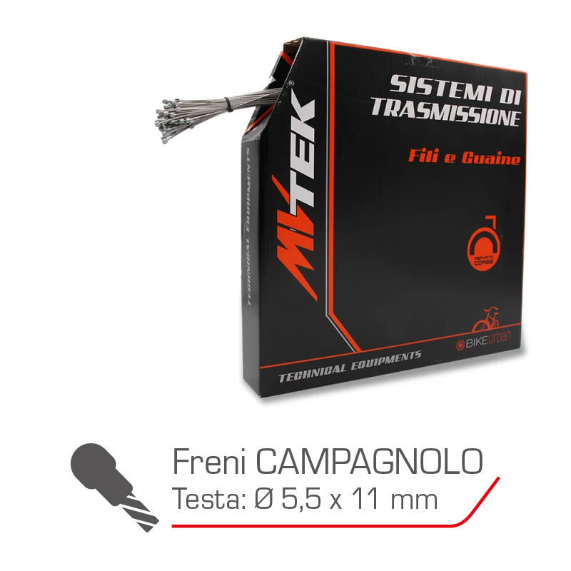 CAMPAGNOLO ROAD Brake Cable 1.5x2000mm - Slick Cable Box 100Pcs