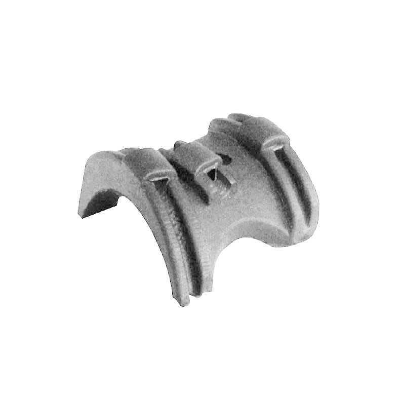 Nylon Frame Cable Guide 2-Way 10 Pieces Silver - Screws Included