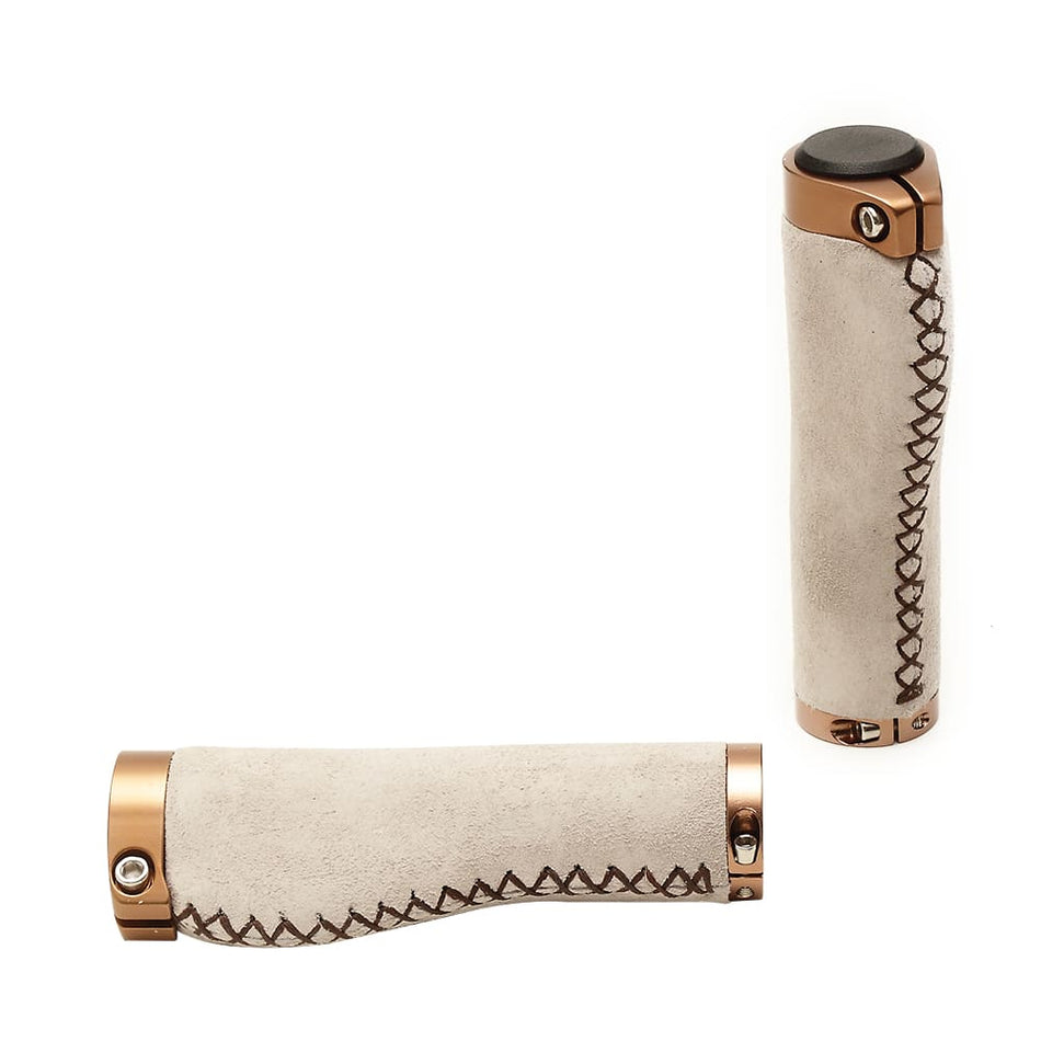 Ergonomic Cream Faux Leather Grip