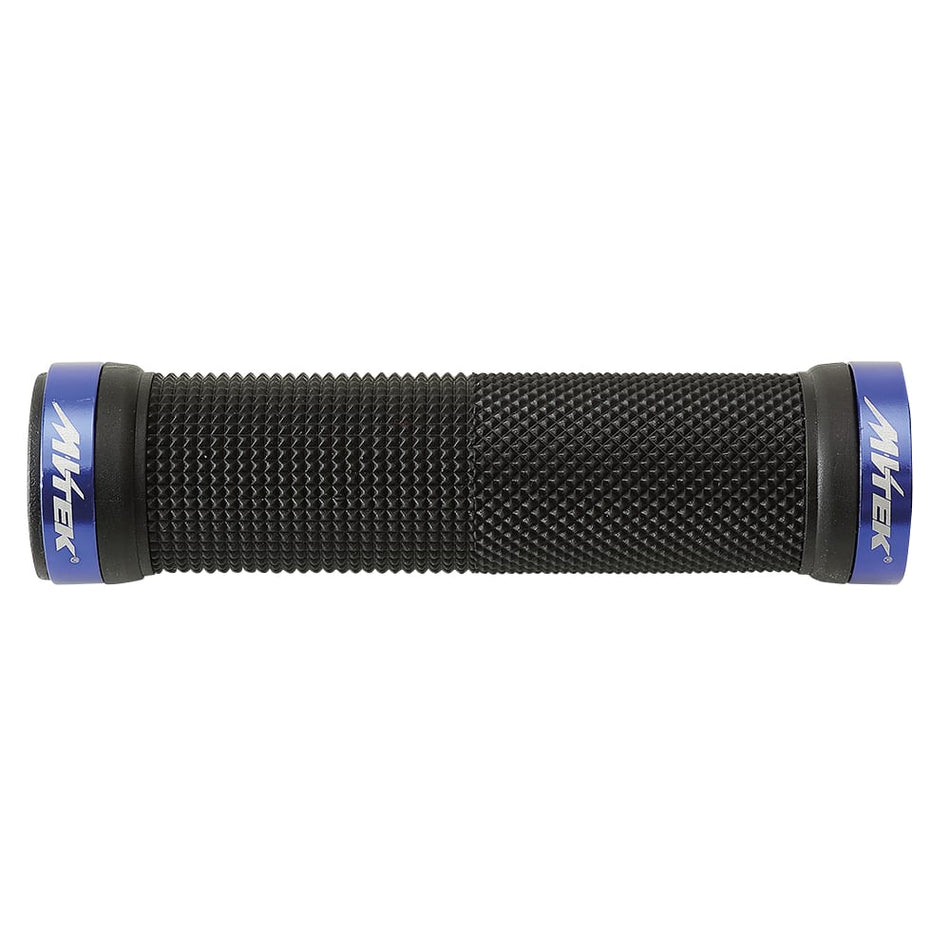 MTB LOCKRING Rubber Grip with Double Lock Blue/Black