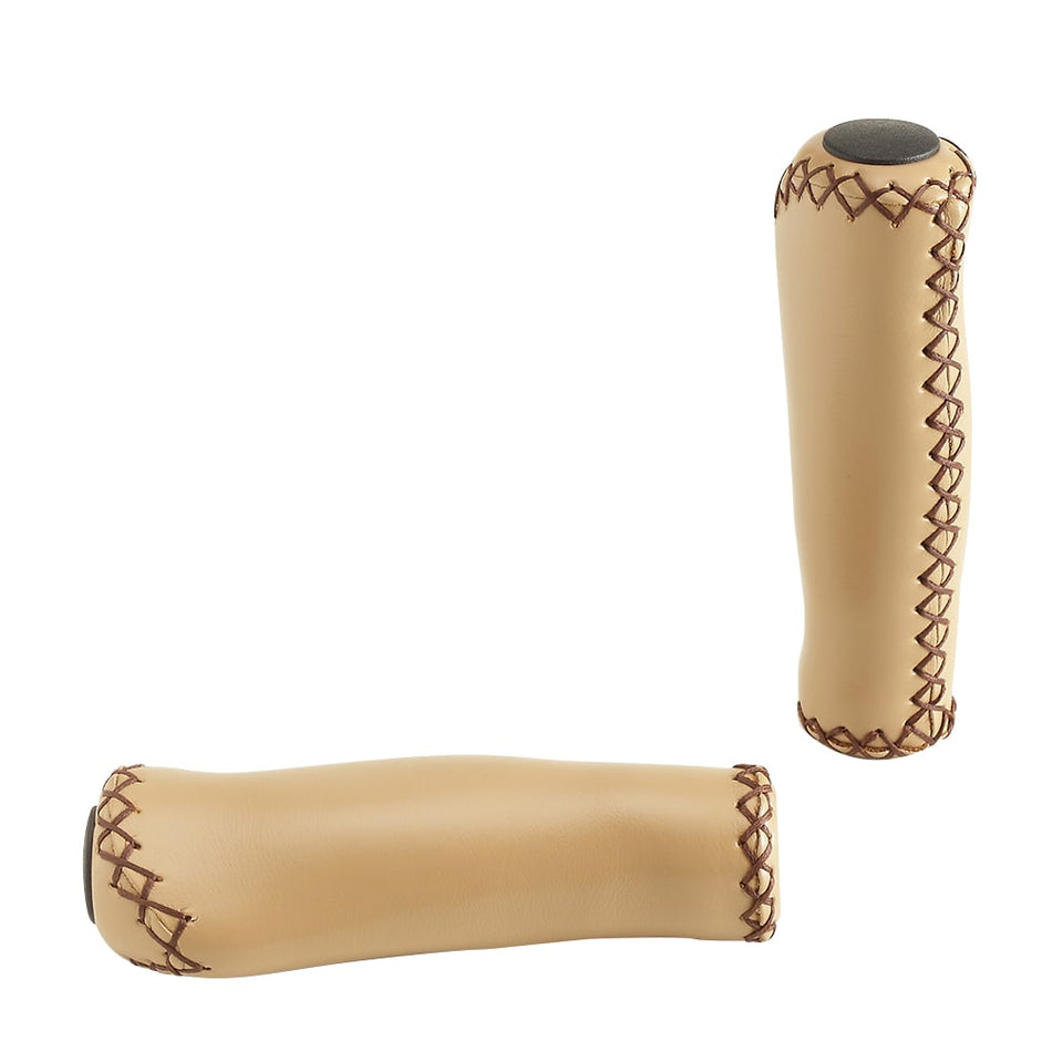 Poignée ergonomique FLASH 135mm similicuir crème