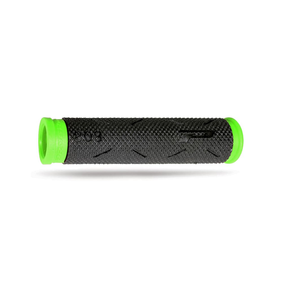 Poignée VTT SOFT TOUCH 125mm en Caoutchouc Noir/Vert Fluo
