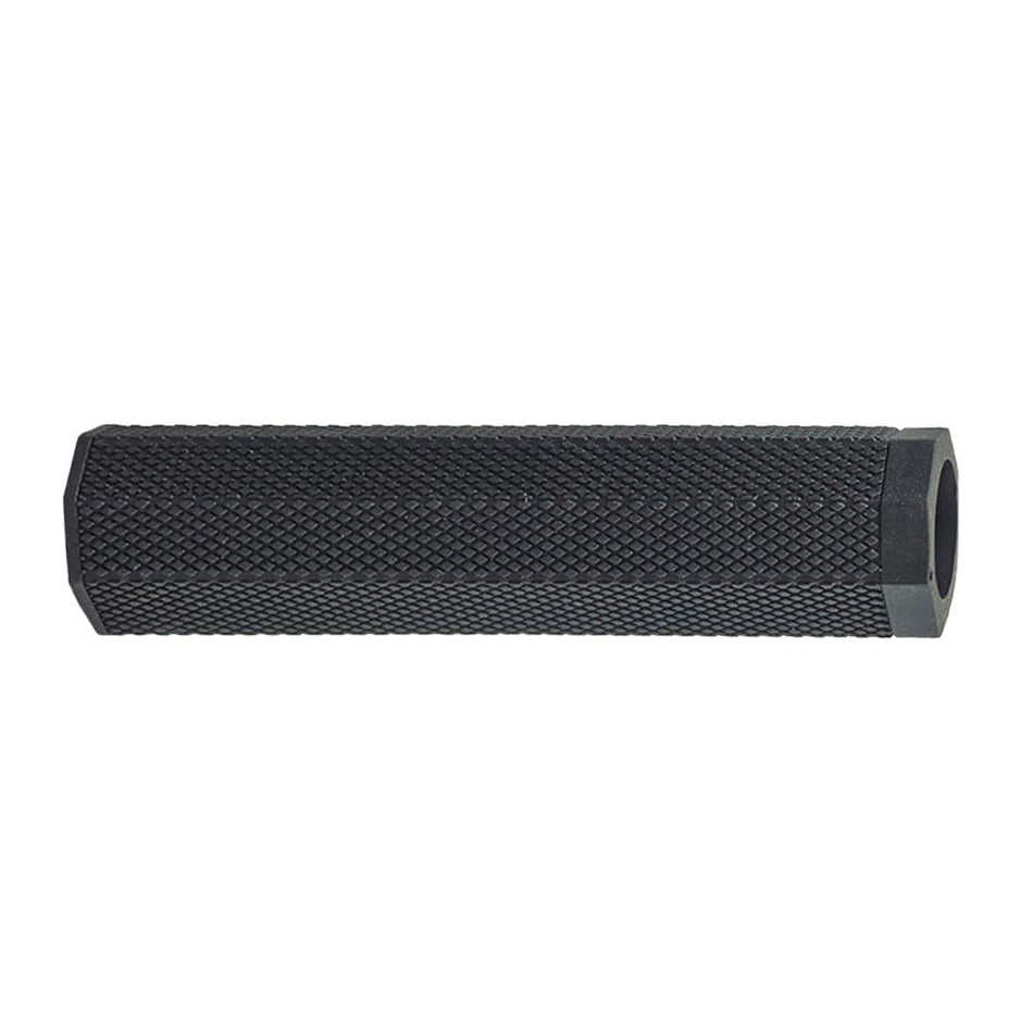 Poignée VTT SQUARE 128mm Octogonale en Caoutchouc Souple Noir