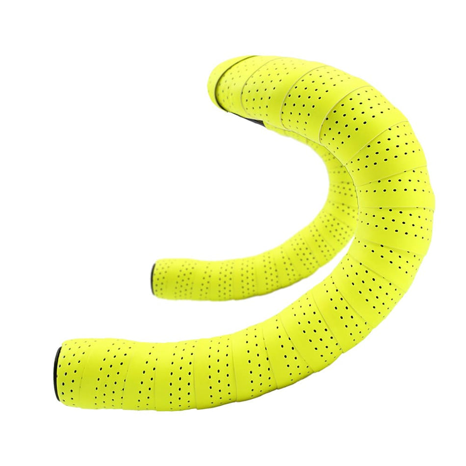Ruban de Guidon EOLO SOFT Perforé 3mm en PU+EVA Jaune Fluo
