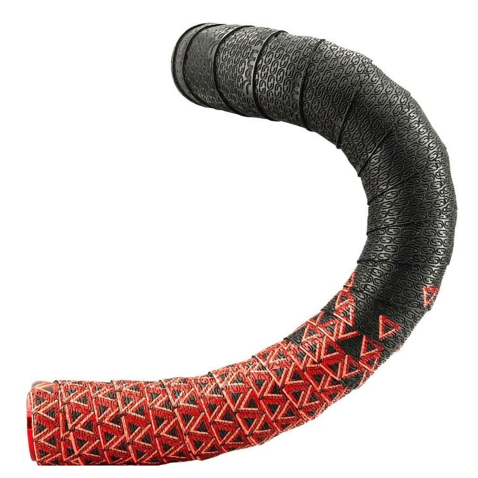 Ruban de Guidon LOOP 2,5x30x2000mm en PU+EVA Noir/Rouge