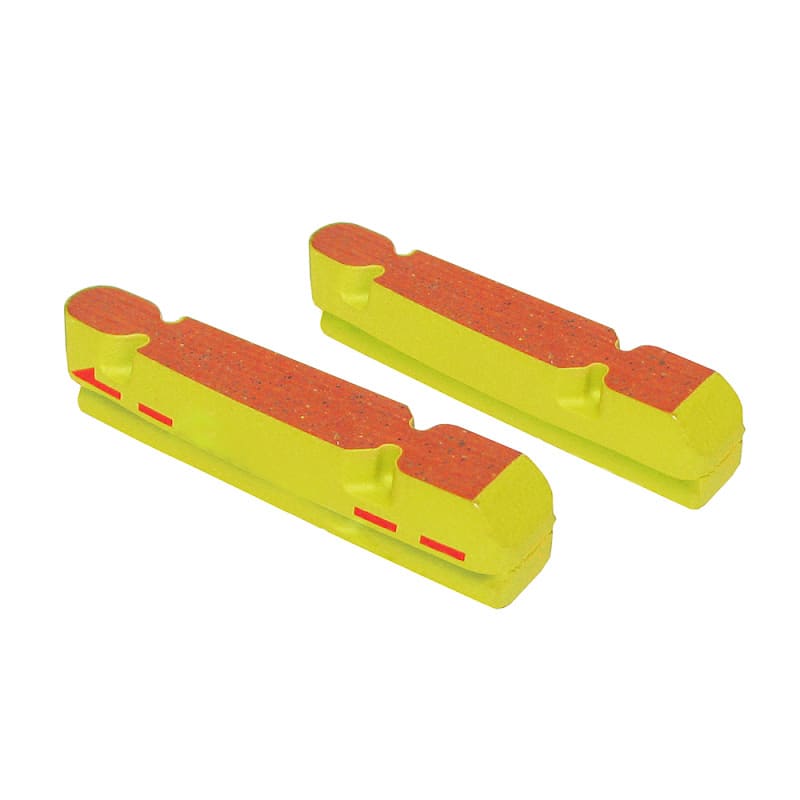 54mm CORSA/TEAM Yellow Brake Pads for Aluminum Rims