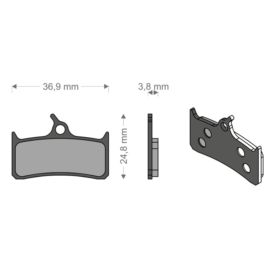 Plaquettes All Around pour système XT/MONO SHIMANO/HOPE/SRAM
