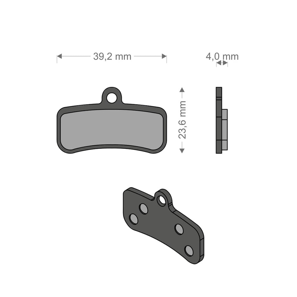 Plaquettes E-Bike Tech pour système XTR/QUADIEN SHIMANO/TRP/TEKTRO