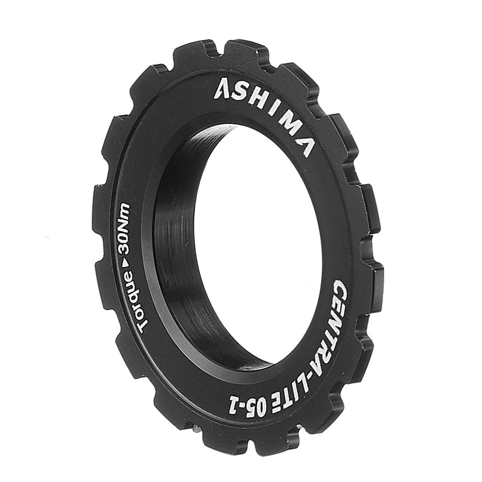 Bague filetée Center Lock allégée en aluminium noir