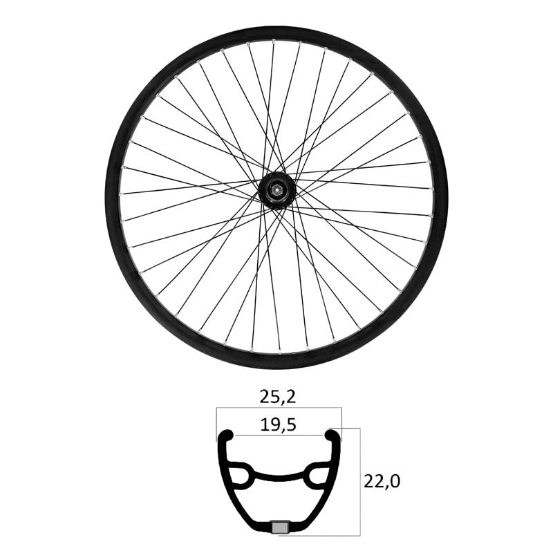 Ruota Posteriore 27,5" E-BIKE TLR Freni Disco 6 Fori Cassetta 11V