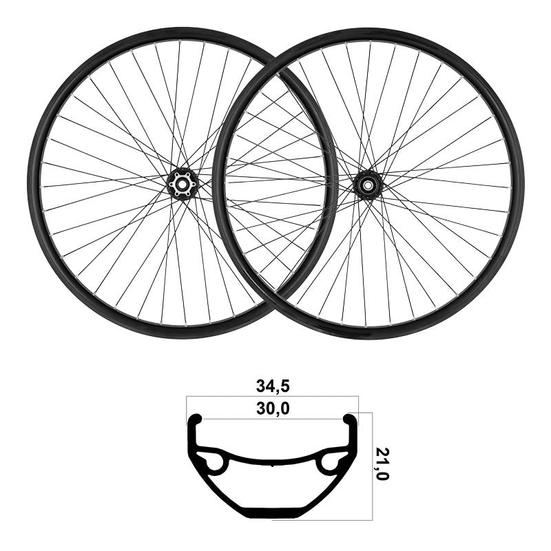 29/27.5" 30mm MTB TLR Shimano Wheels Bearings 10/11/12V (Pair) Disc