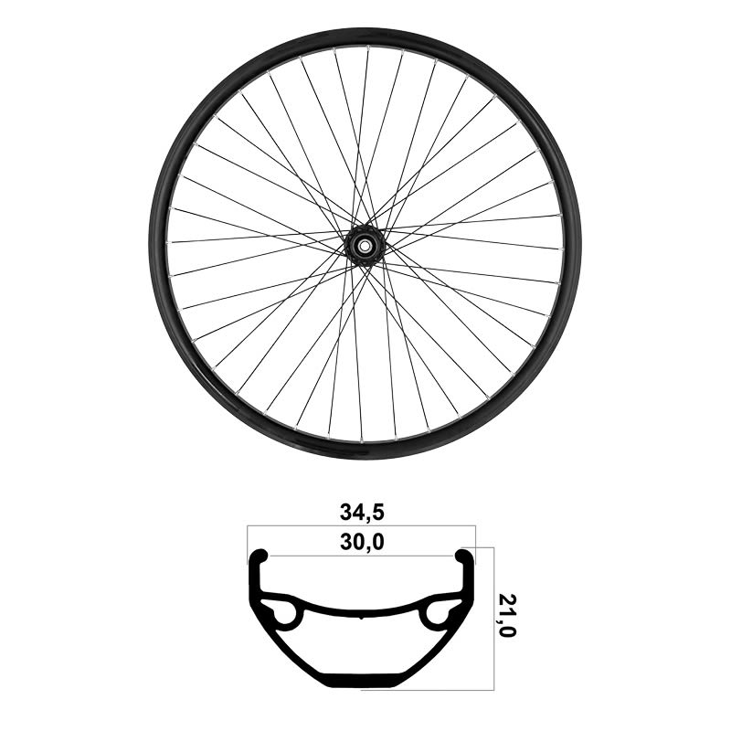 27.5" 30mm MTB TLR Shimano Rear Wheel Bearings 10/11/12V Disc