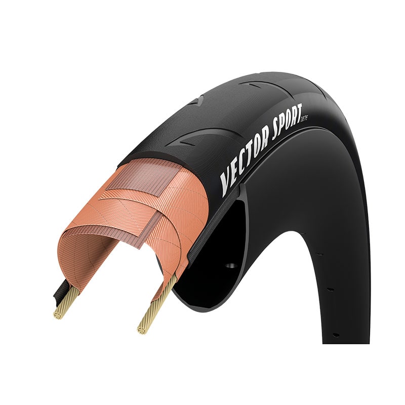 Tire 700x25 VECTOR SPORT Tube Type Black