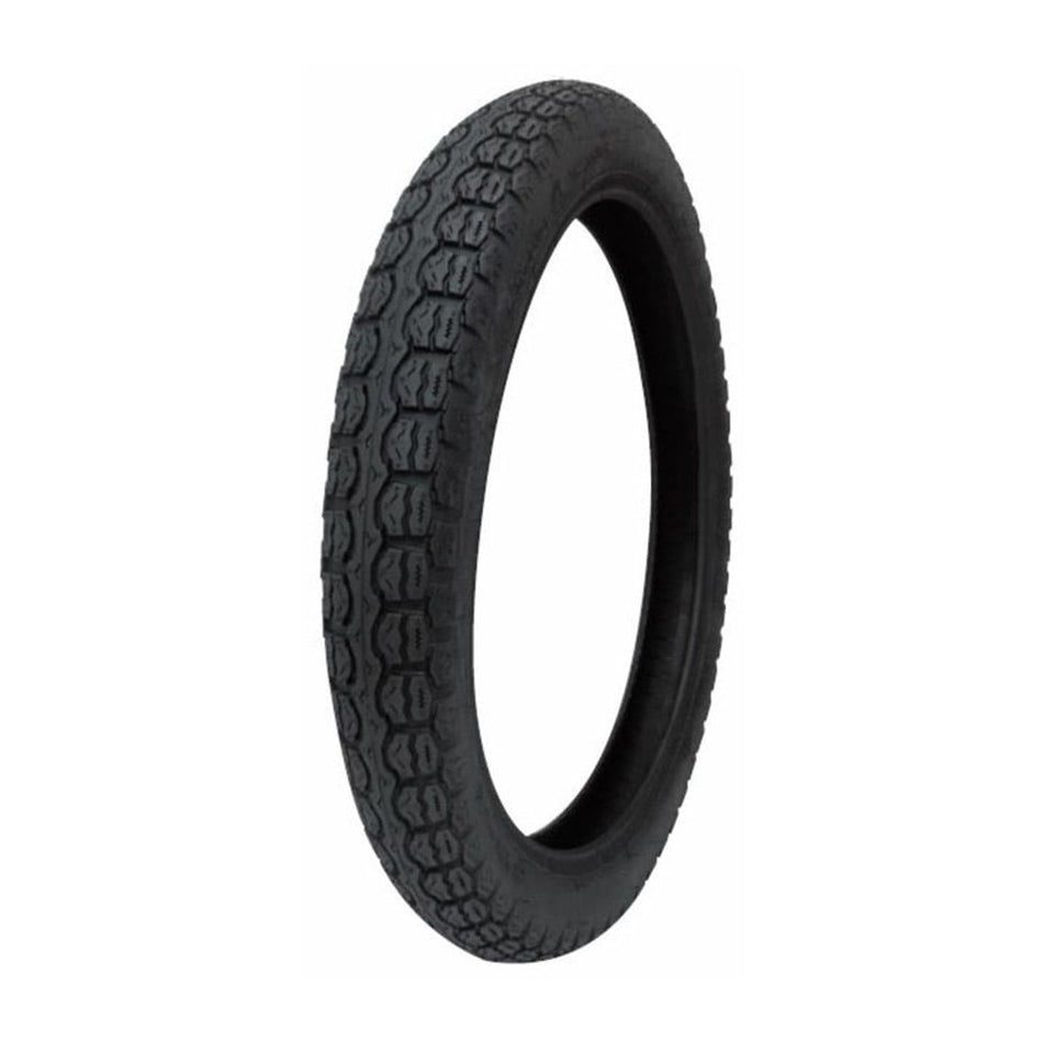 Pneu 2,1/4-16 CYCLOMOTEUR Type Tube Rigide Noir Lisse Rickshaw