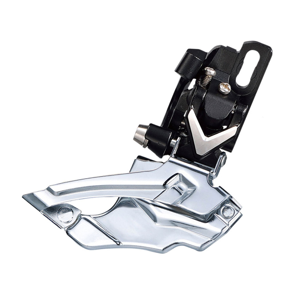 MTB Front Derailleur 2x10V Aluminum with Direct Mount Black/Silver