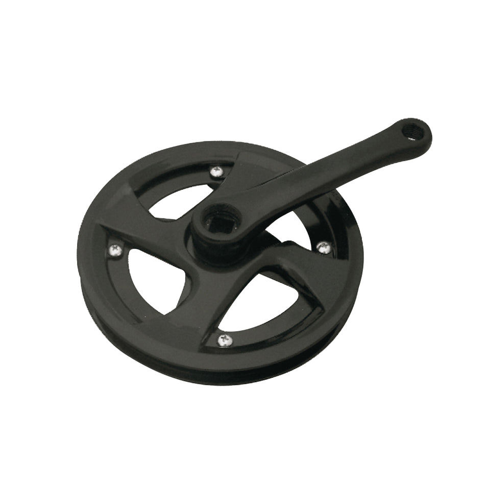 Pédalier Junior 16" 1V 36 Dents x Manivelle : 127mm Noir + Protège-chaîne