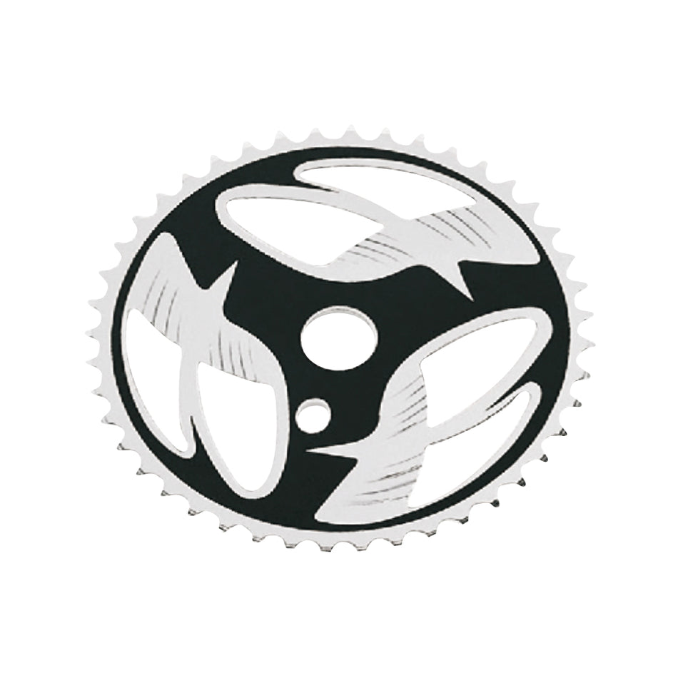 Couronne Simple BMX 44 Dents 20 Fauber Noir/Argent