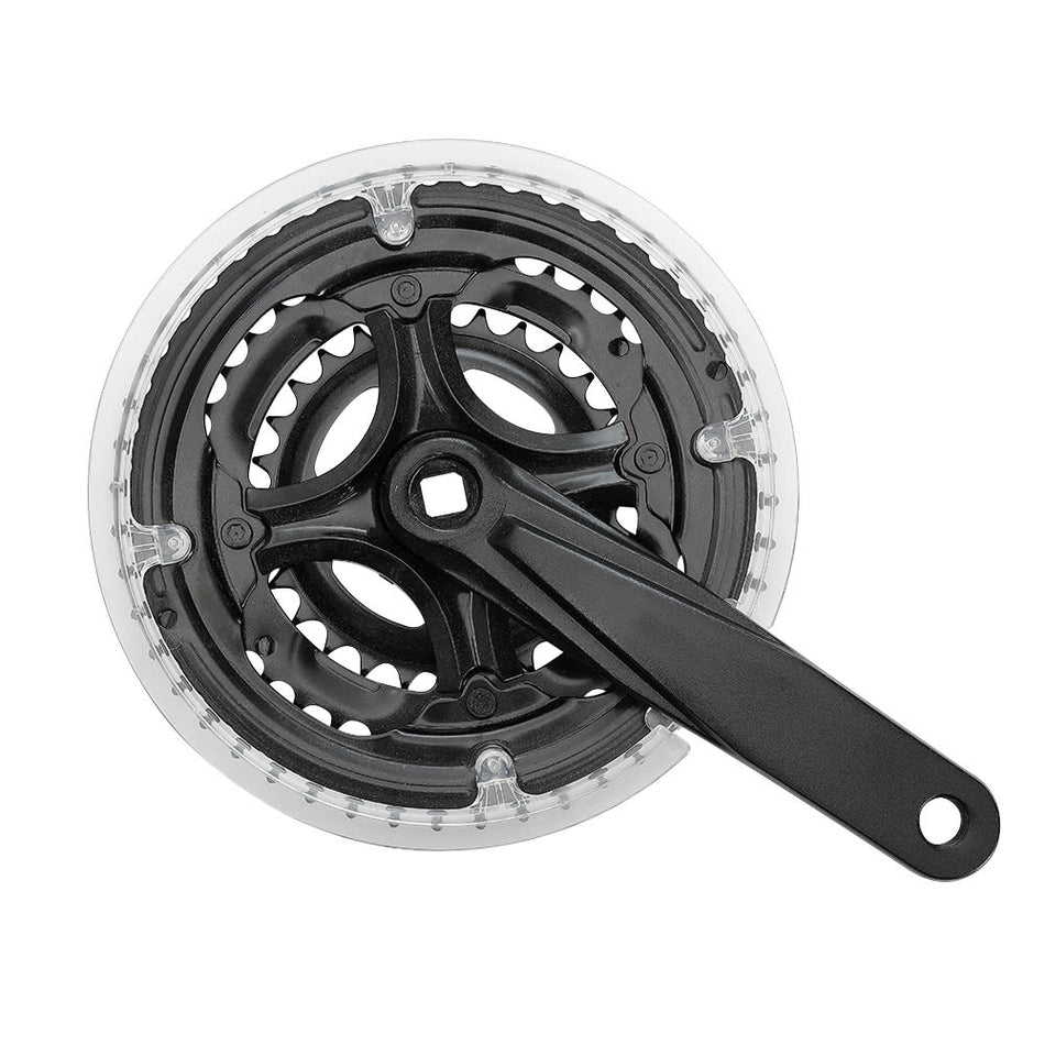 Pédalier CITY 3x6/7V 24/34/42 Dents x Manivelle : 152mm Noir