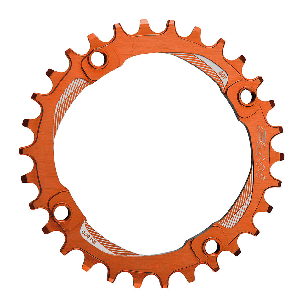 SOLO 104 Chainring 34 Teeth in 7075 CNC Aluminum Orange - BCD 104mm