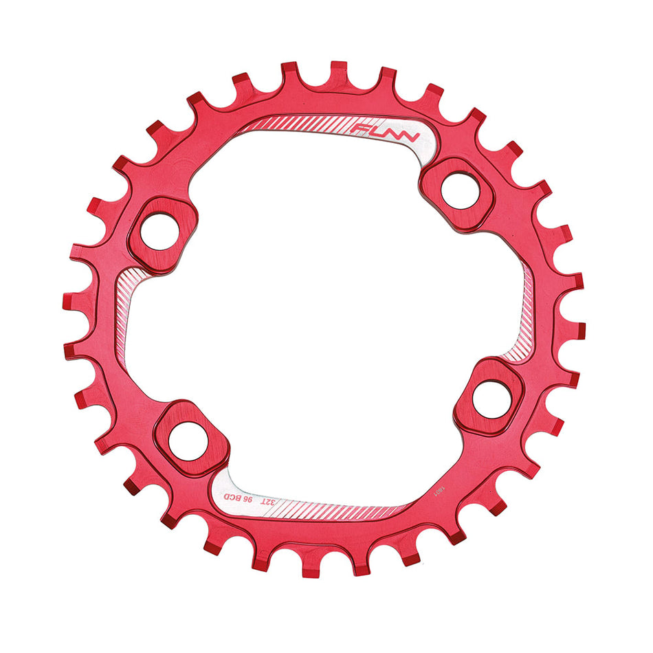 SOLO 96 Chainring 30 Teeth in 7075 CNC Aluminum Red - BCD 96mm