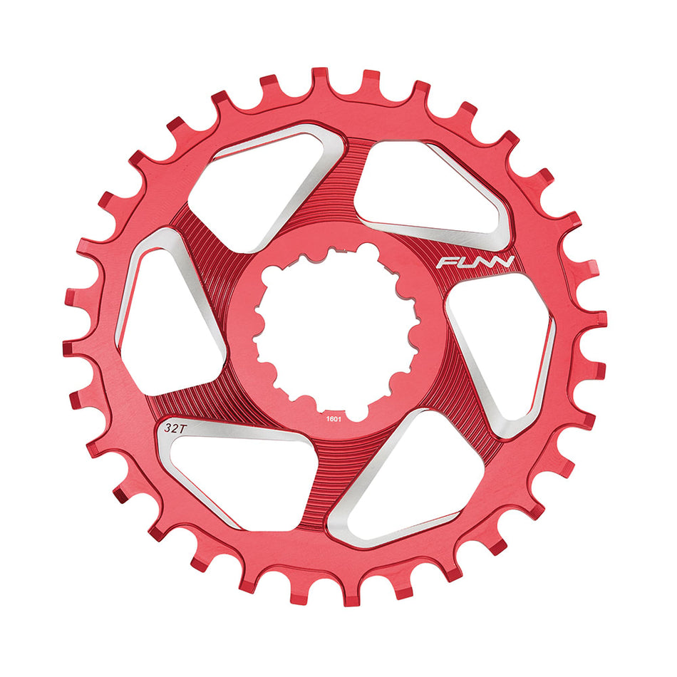 Right-Only Chainring 9/12V 32 Teeth in 7075 CNC Aluminum Black - 6mm Offset