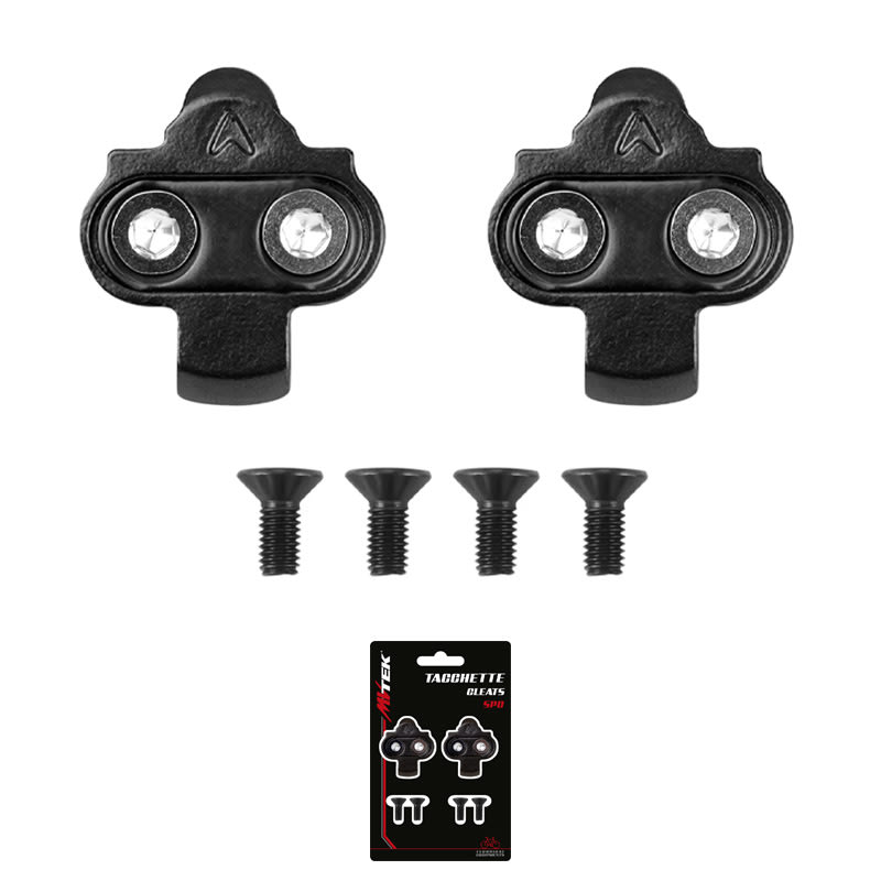 Tacchette MTB in Alluminio Oscillazione 0° Nero - Compatibile SPD