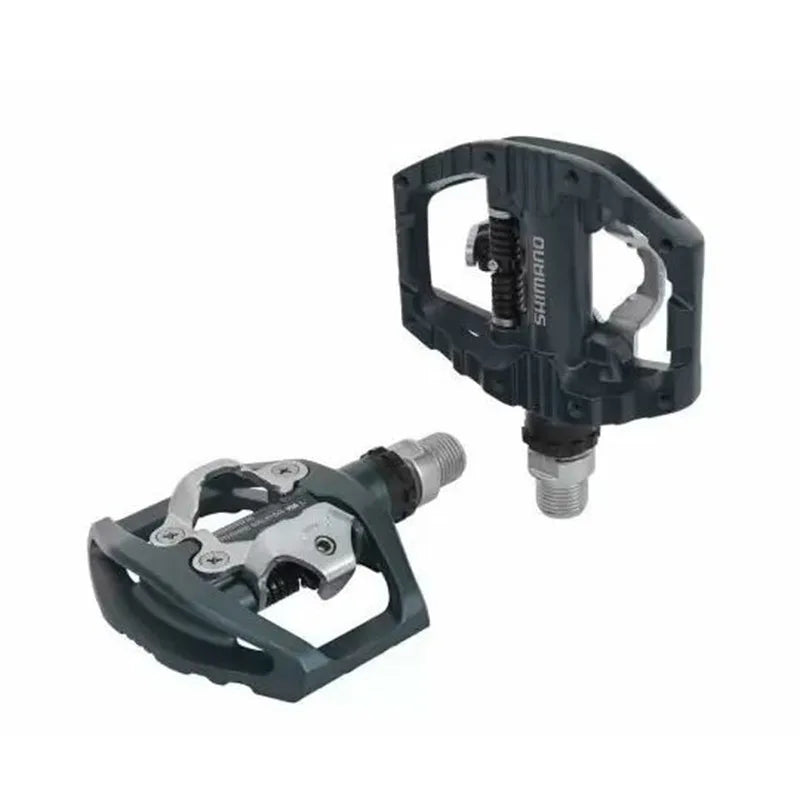SHIMANO - Pedali EH-500 MTB/Gravel in Alluminio Dual SPD/FLAT con Tacchette