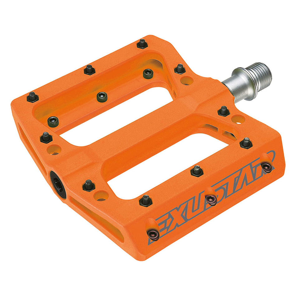 Pedali E-PB71 MTB in Termoplastica Arancio - Attacco FLAT 110x105mm