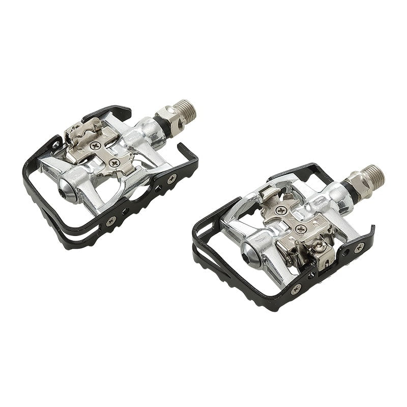 DUAL FUNCTION Pedals in Black/Silver Aluminum (Box) 108x66x28mm