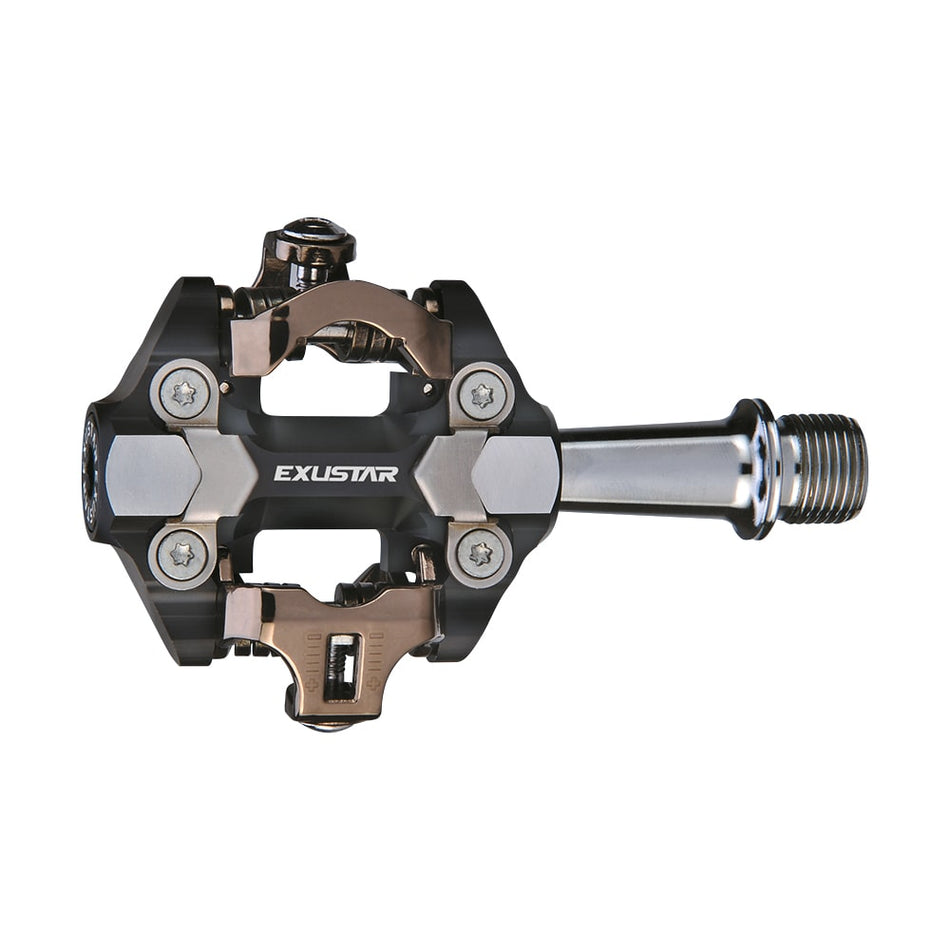 E-PM222 MTB Pedals in Black Aluminum - CR-Mo Axle 82x61mm