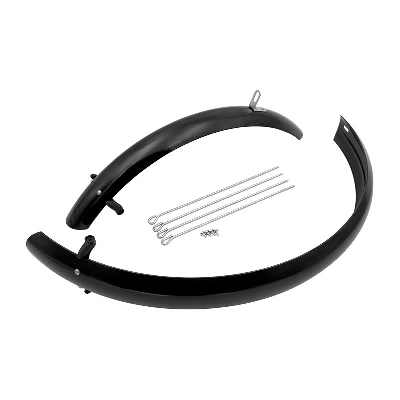 20" Folding PVC Black Fender + Rods Included