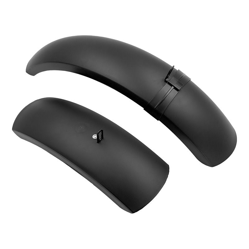 20" FAT BIKE Fenders in Black Plastic (Pair) Front+Rear 3/4