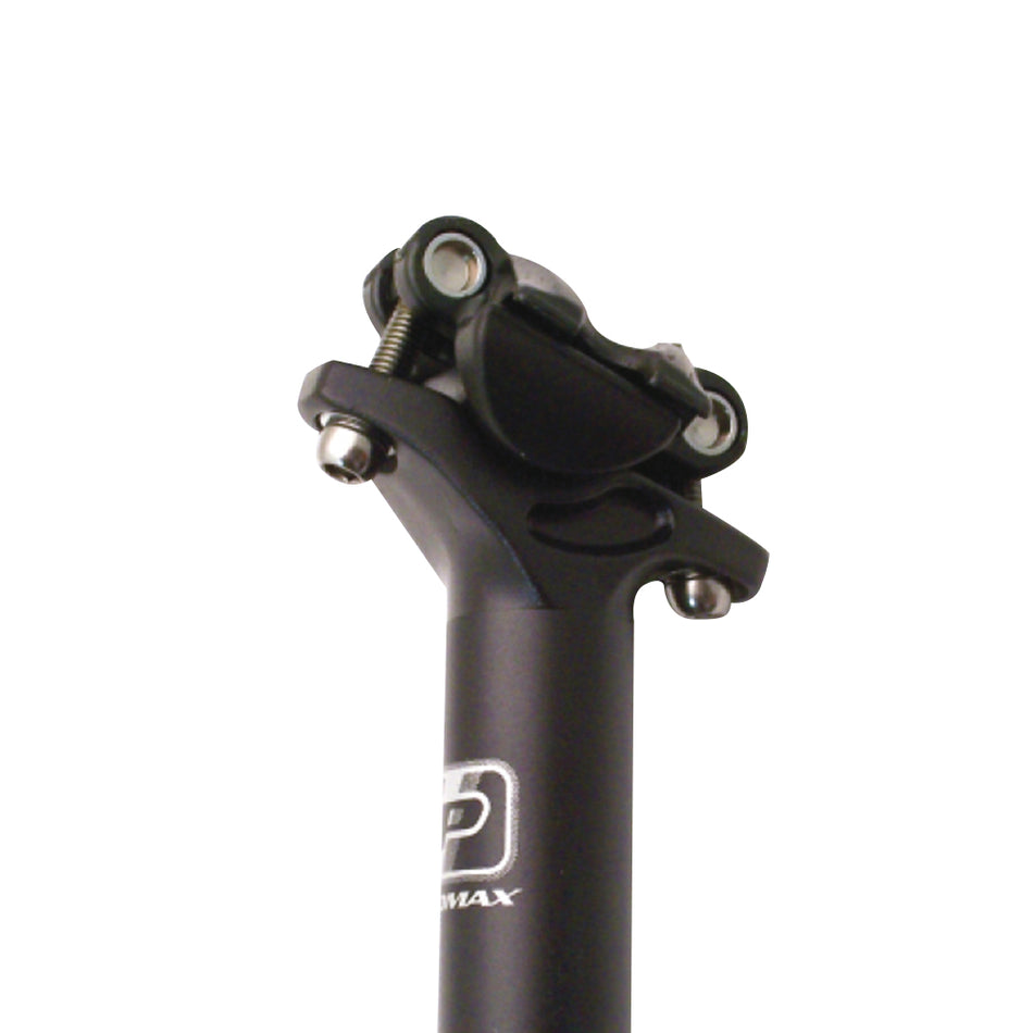 Tige de Selle 27,2x350mm en Aluminium Noir Réglable avec 2 Vis