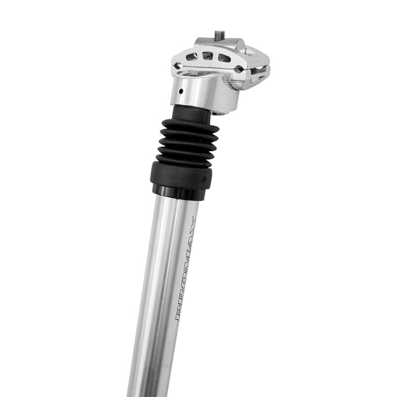 Tige de Selle 27,2x300mm Amortie en Aluminium Argenté - Décalage : 20mm