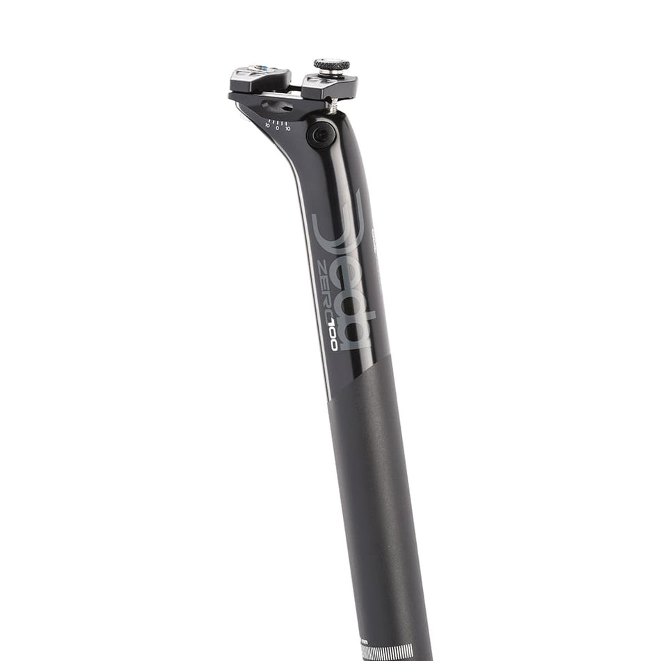 Tige de selle 31,6x350mm ZERO100 Finition Black on Black Décalage : 12mm