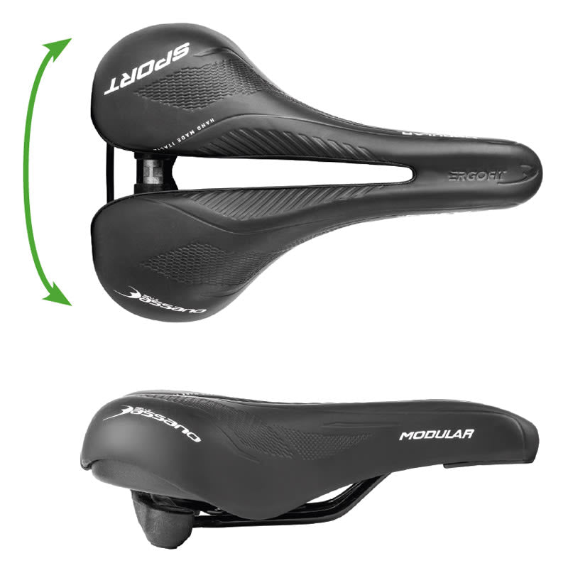 Saddle 265x165-205mm MODULAR ERGO SPORT/TREKKING Unisex Black - 530gr
