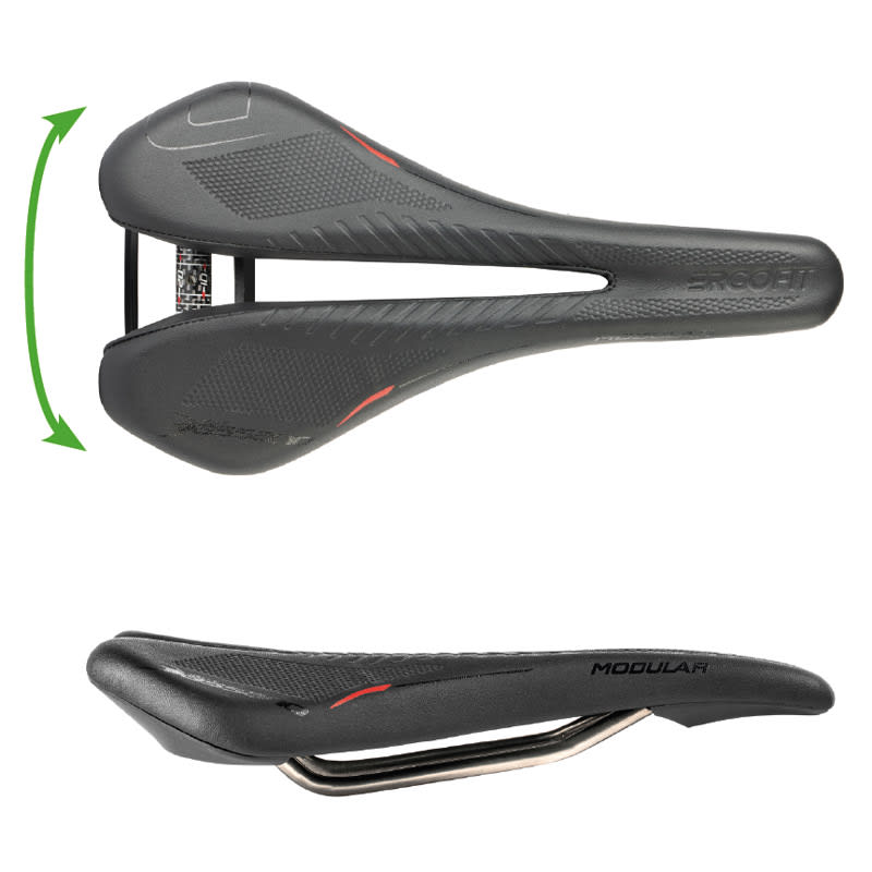 Saddle 260x130-150mm MODULAR ERGO RS ROAD Unisex Black - 270gr