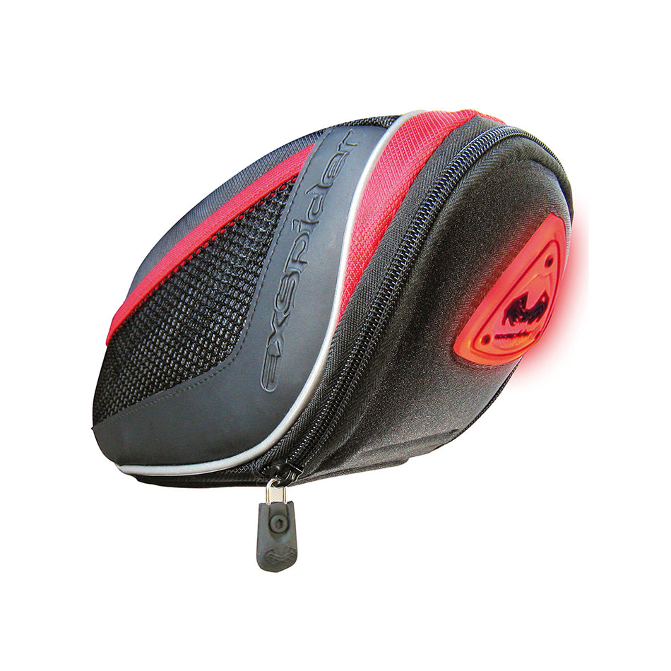 Sacoche sous-selle 1,8lt avec LED Noir/Rouge