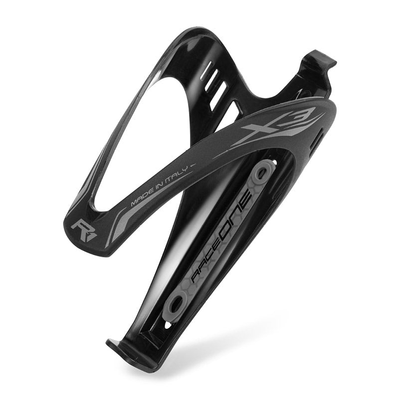 Porte-gourde X3 en polycarbonate Noir/Argent Finition mate