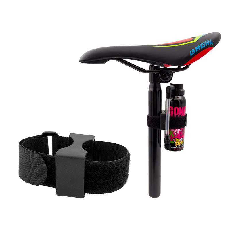 Support pour cartouche "Gonfle et Répare" avec fixation sous-selle