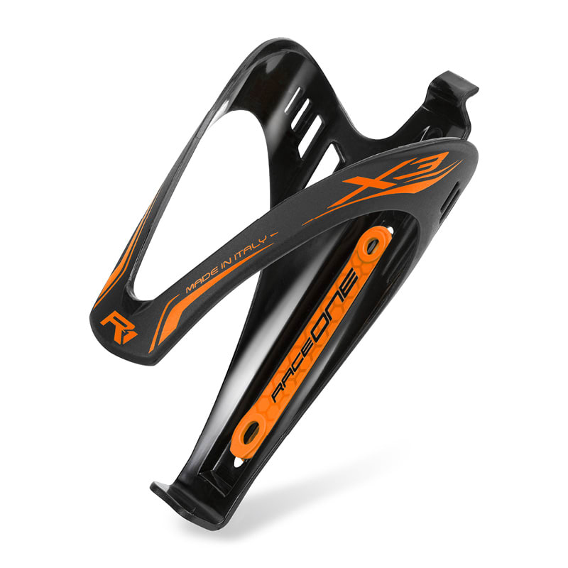 X3 Polycarbonate Bottle Holder Black/Orange Matte Finish