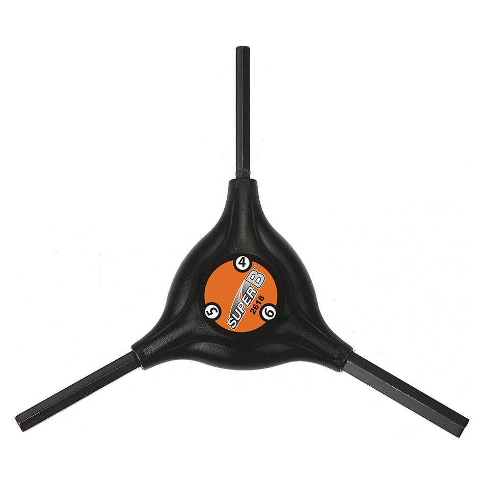 3-in-1 Hex Wrench 4/5/6mm Black