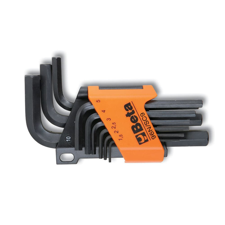 Short Hex Key Set 9PC from 1.5 to 10mm Black