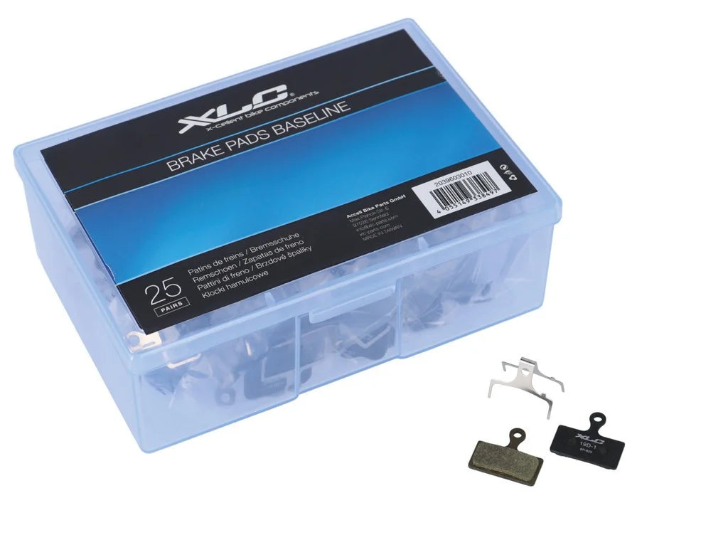 XLC Shimano XLC-MRR BR-M985 Poussinets de frein à disque Emballage Office 25 couples